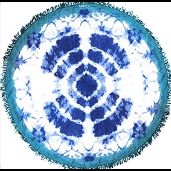 NWT Boho Beach Roundable Tie Dye Blue Gypsy 05 - Picture 2 of 2